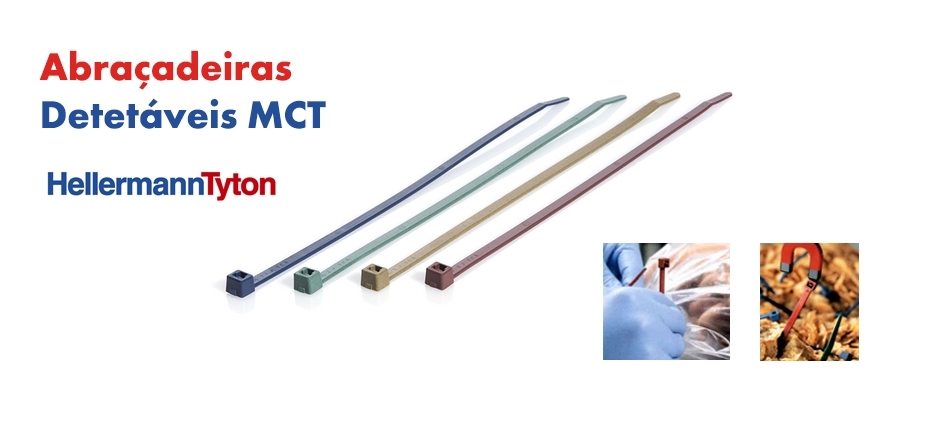 Abraçadeiras Detetáveis MCT da Hellermann Tyton